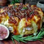 baked brie with fig jam - featured image