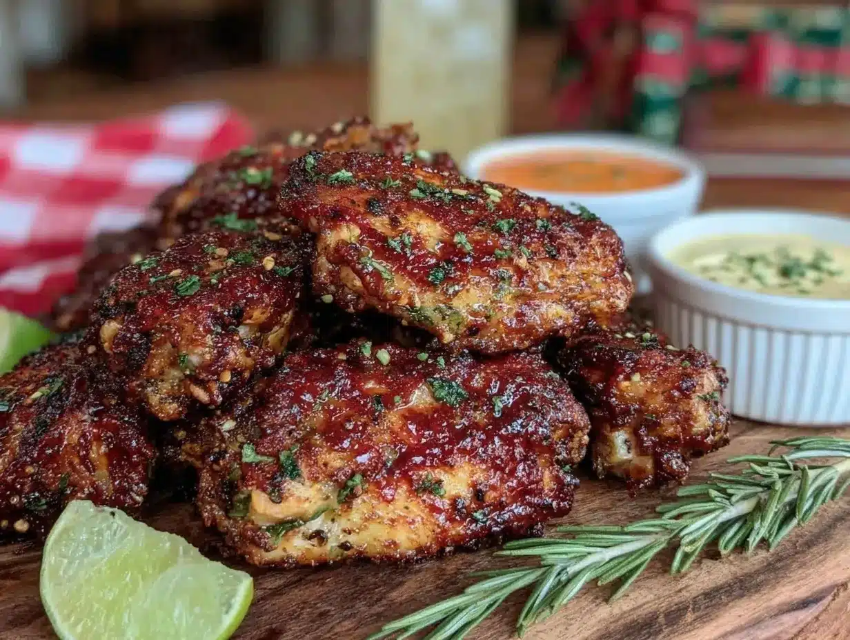 BBQ dry rub chicken wings preparation steps