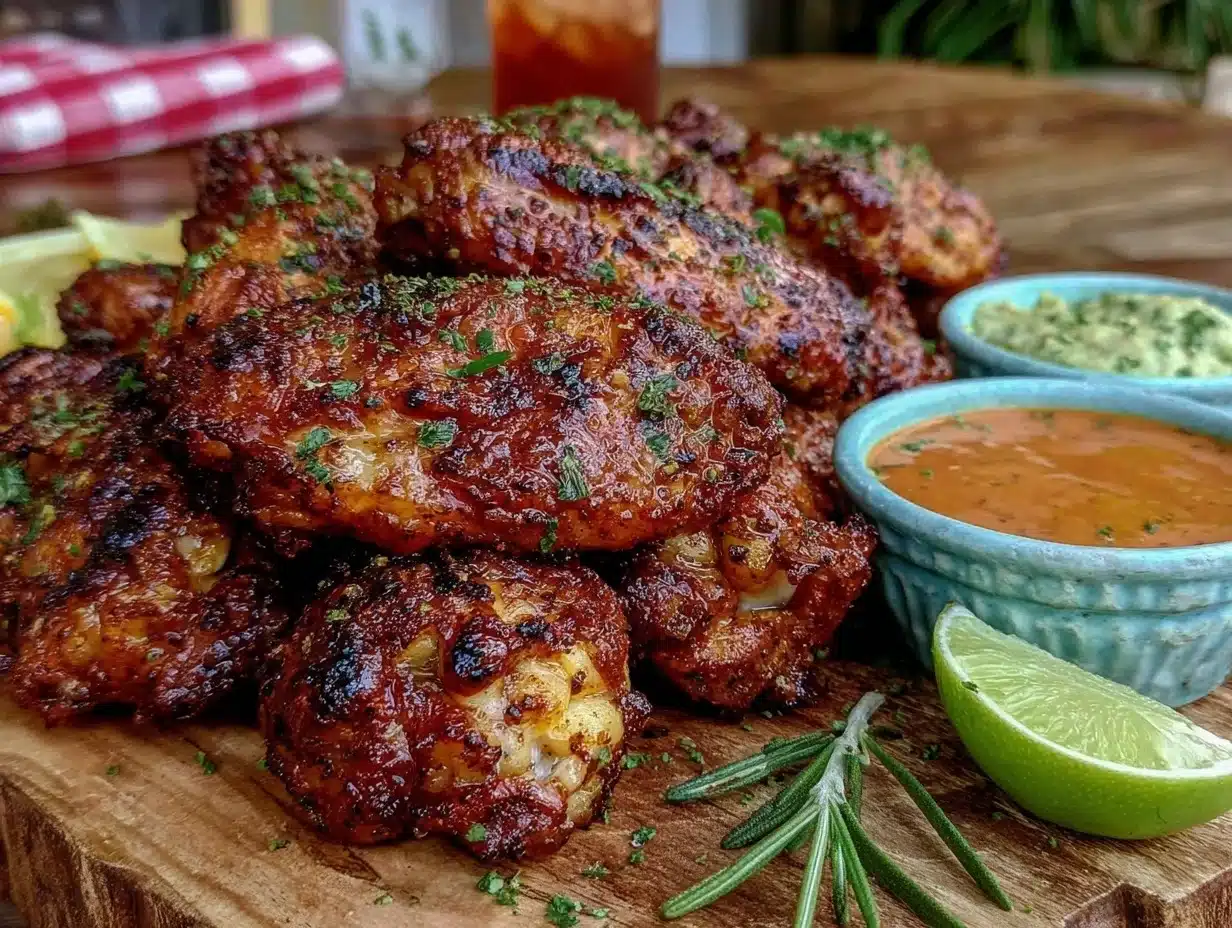 BBQ dry rub chicken wings - featured image