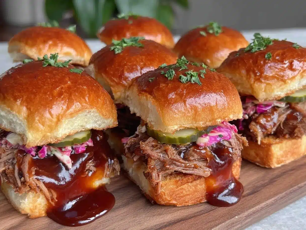 BBQ Pulled Pork Sliders preparation steps