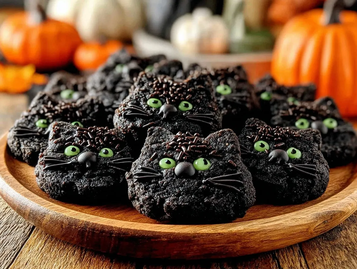 black cat cookies preparation steps