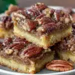brown butter pecan pie bars - featured image