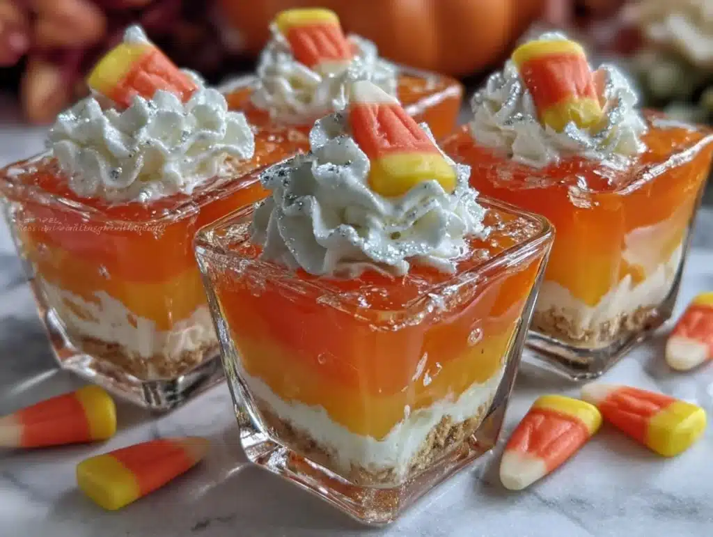 Candy Corn Jello Shots - featured image