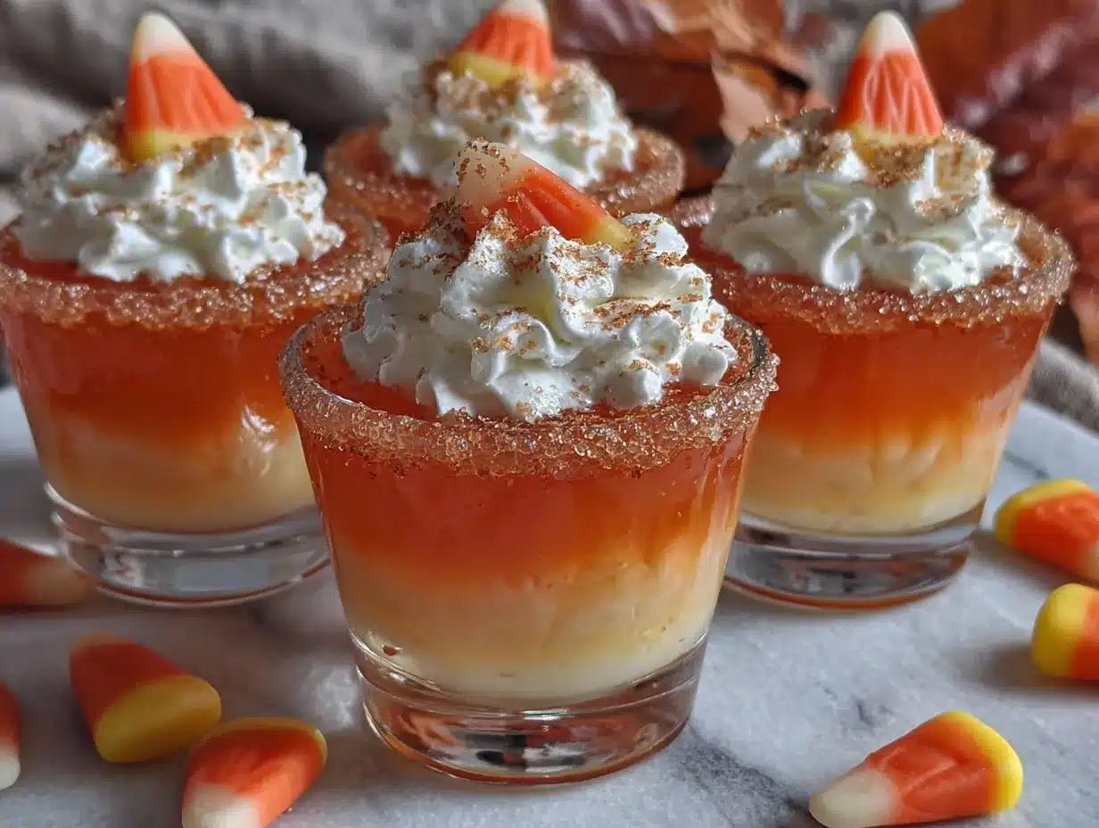 Candy Corn Jello Shots preparation steps