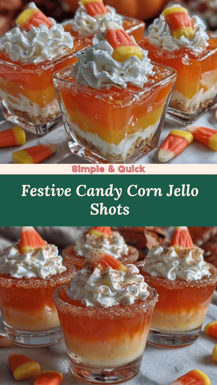 Candy Corn Jello Shots recipe