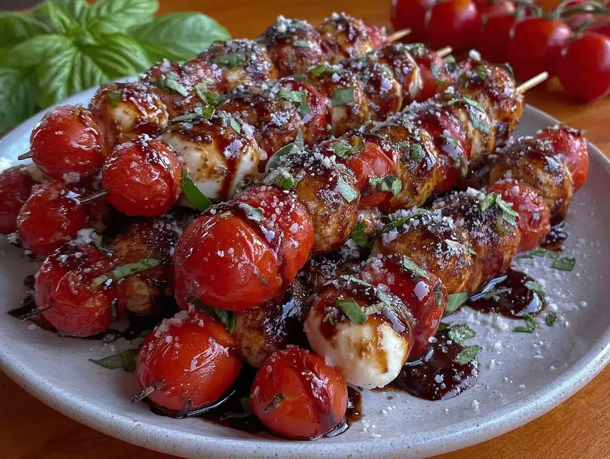 Caprese Skewers preparation steps
