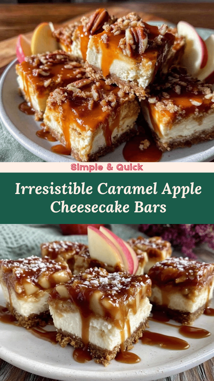 caramel apple cheesecake bars recipe