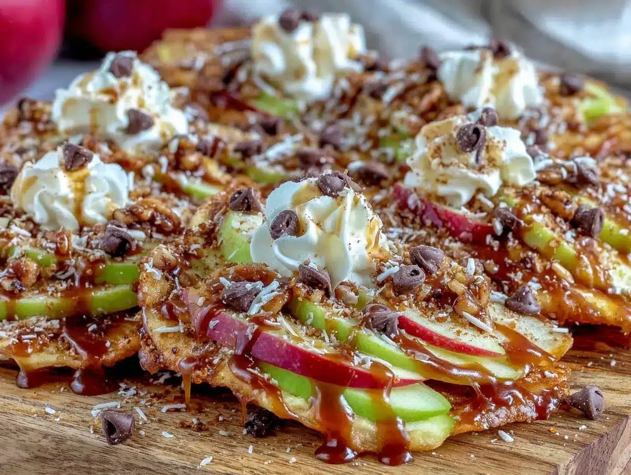 caramel apple nachos preparation steps