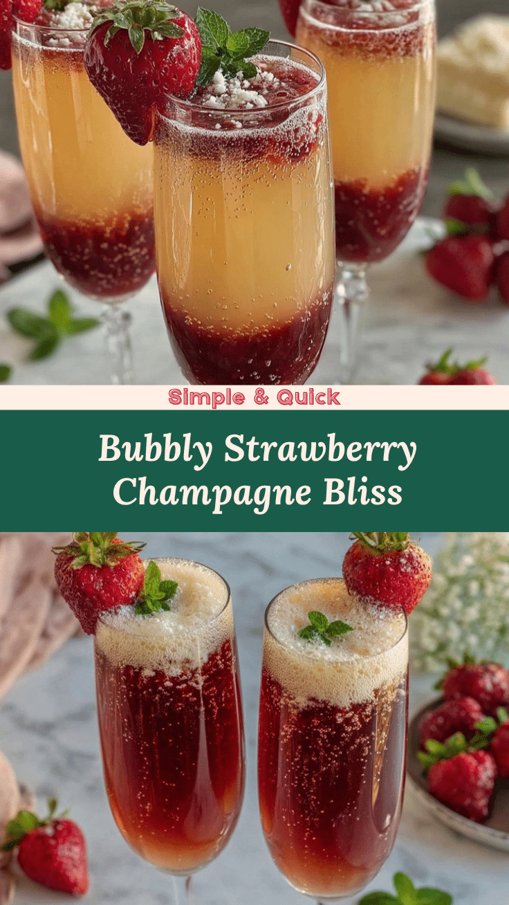 Champagne & Strawberry Cocktail recipe