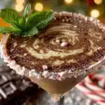 chocolate peppermint martini - featured image