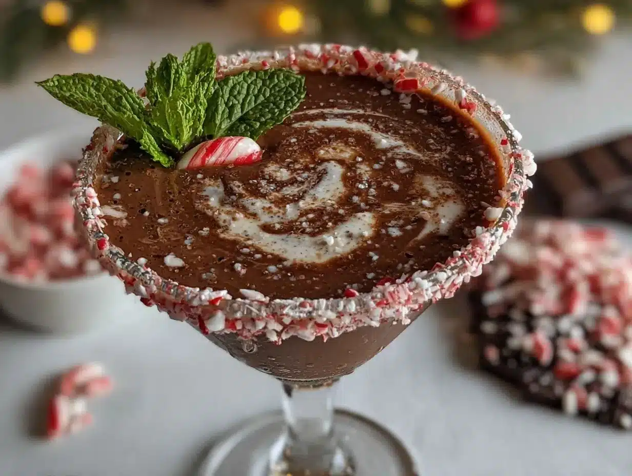 chocolate peppermint martini preparation steps