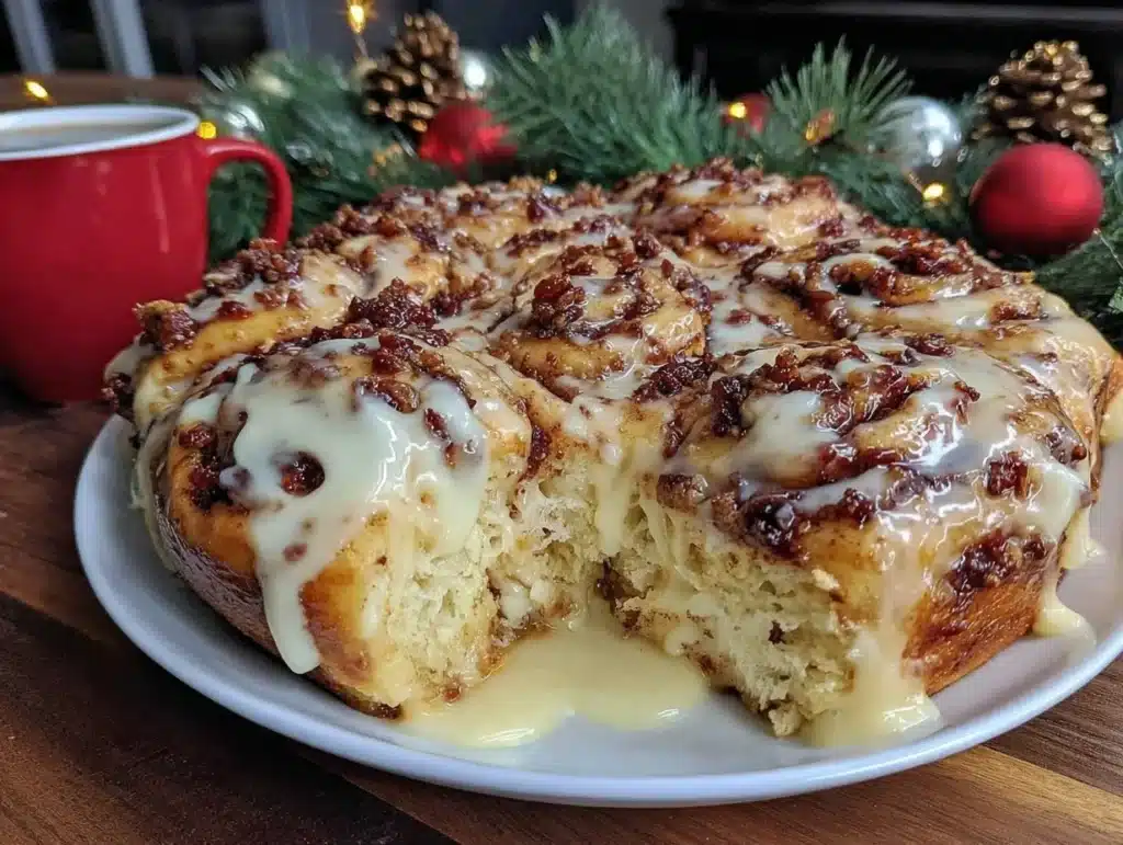 Christmas Cinnamon Roll Casserole - featured image
