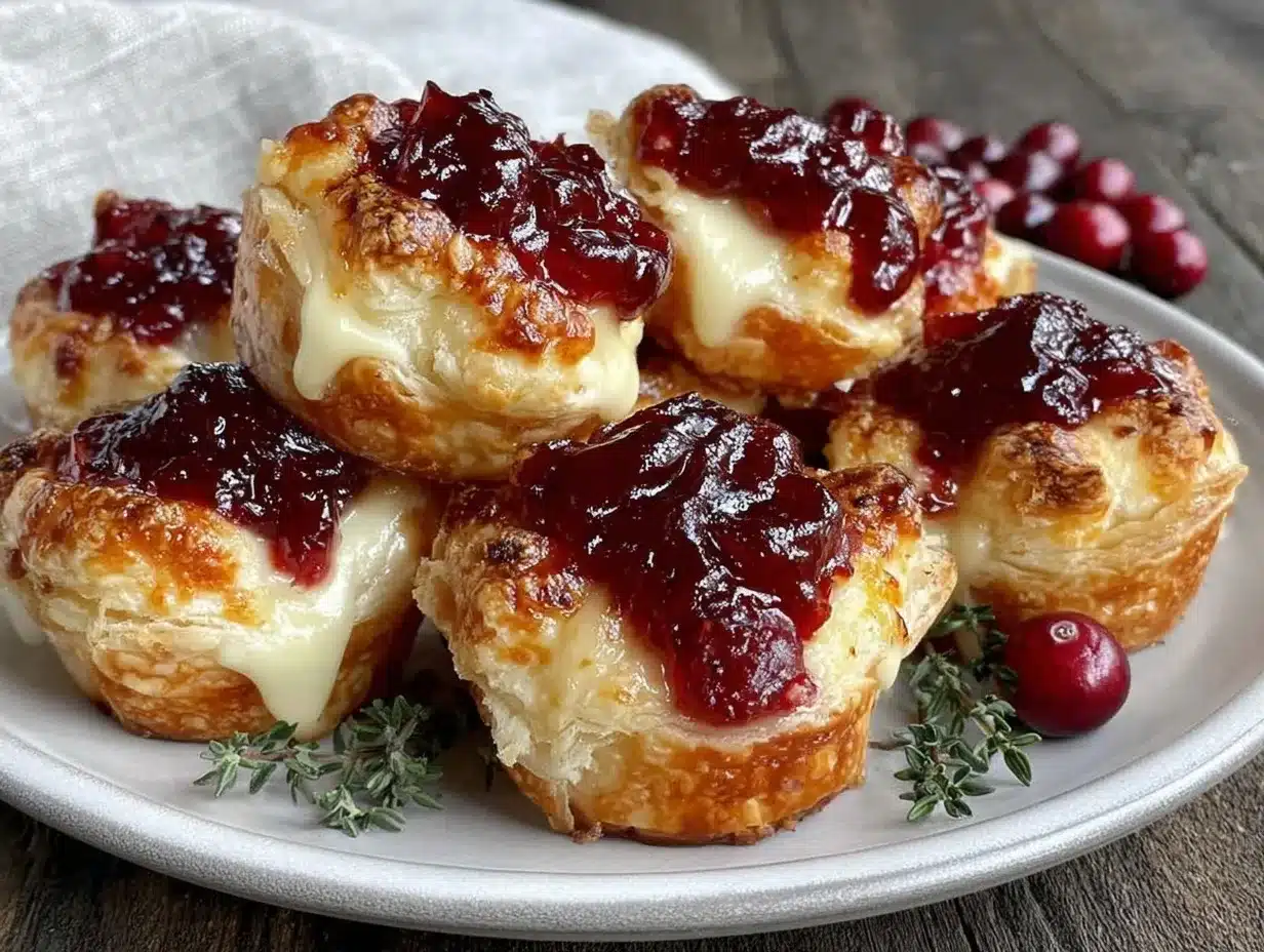 cranberry brie puff pastry preparation steps