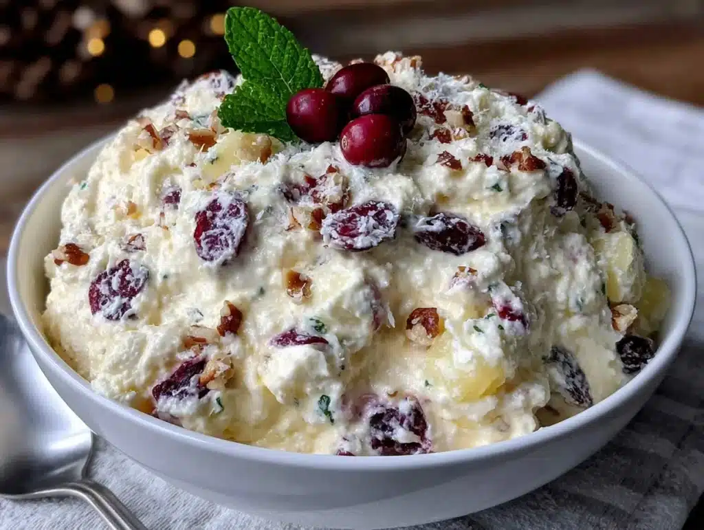 cranberry fluff salad - featured image