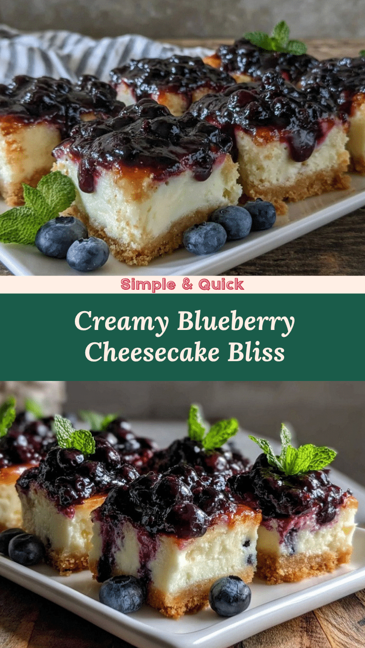 creamy blueberry cheesecake bars recipe