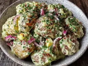 creamy potato salad - featured image