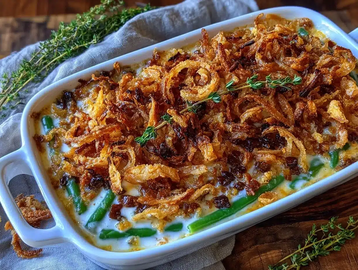 Crispy Green Bean Casserole preparation steps