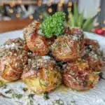 crispy herb roasted baby potatoes - featured image