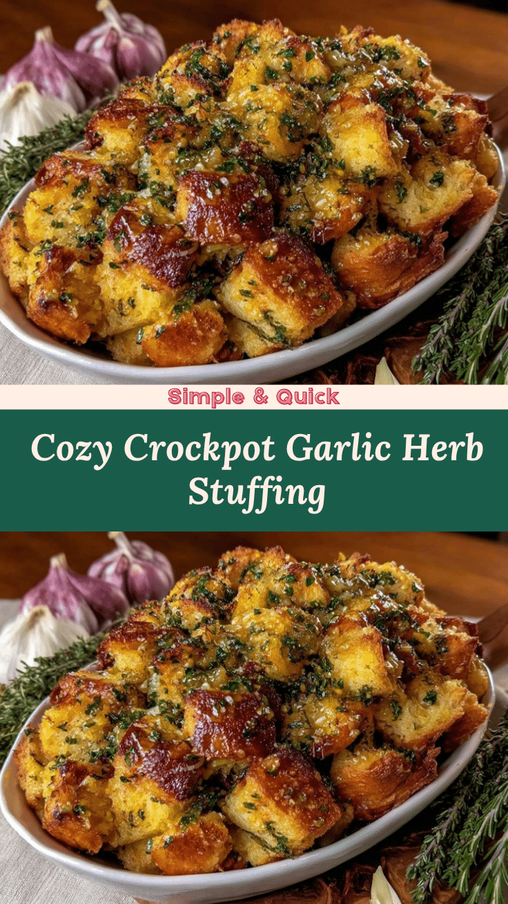 crockpot garlic herb stuffing recipe
