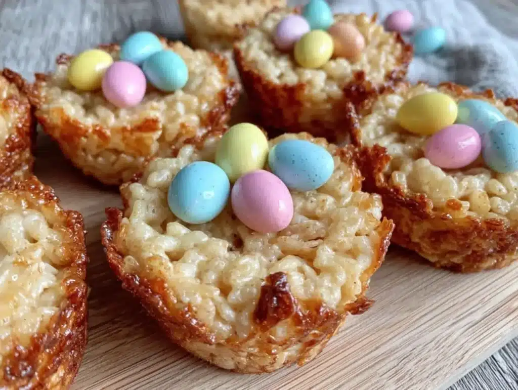 Easter Egg Nest Rice Krispie Treats - featured image