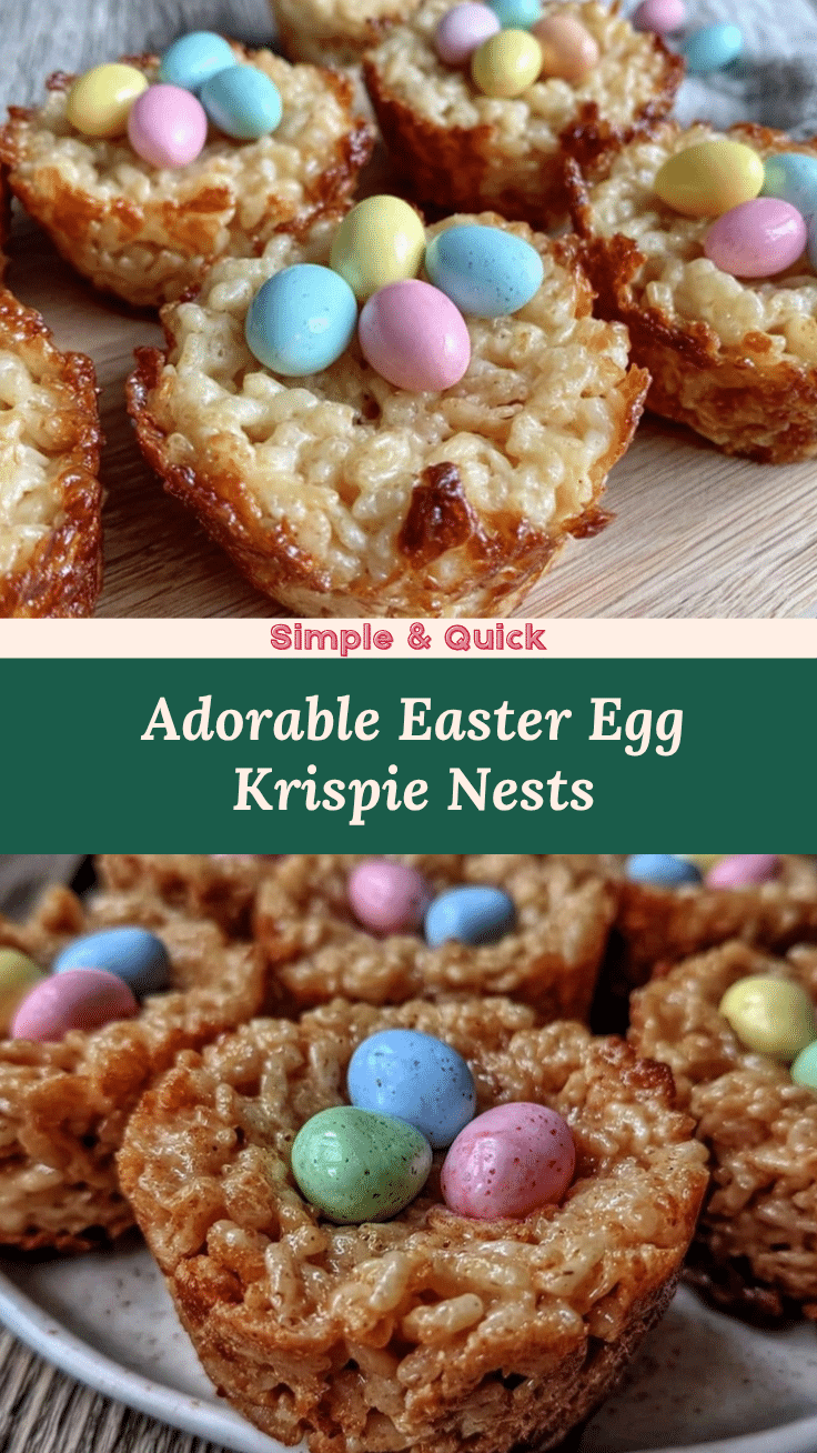 Easter Egg Nest Rice Krispie Treats recipe