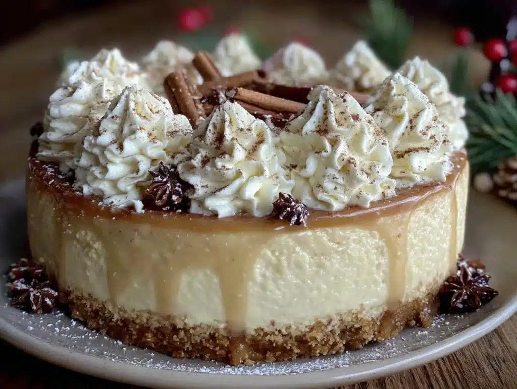 eggnog cheesecake - featured image