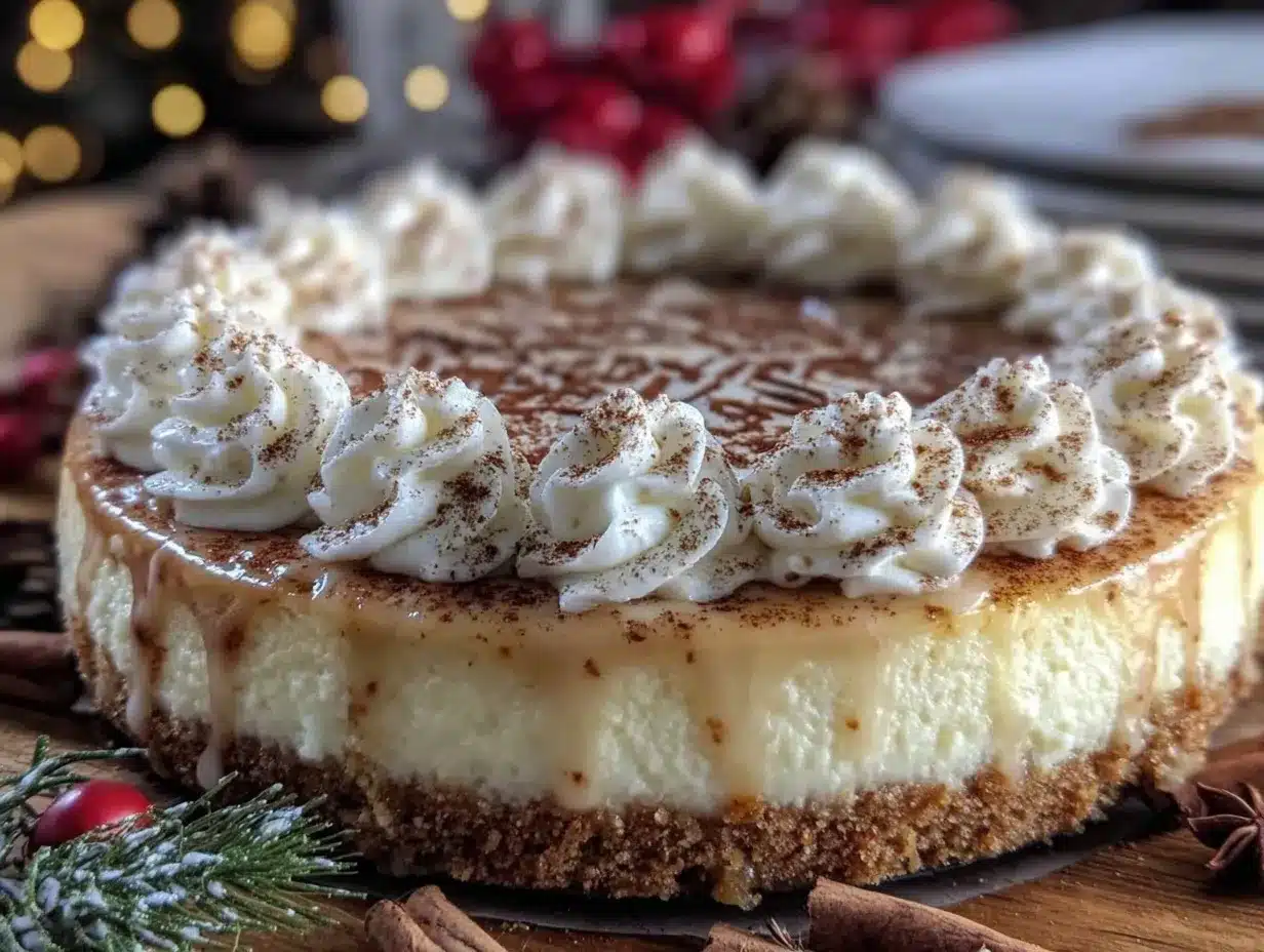 eggnog cheesecake preparation steps