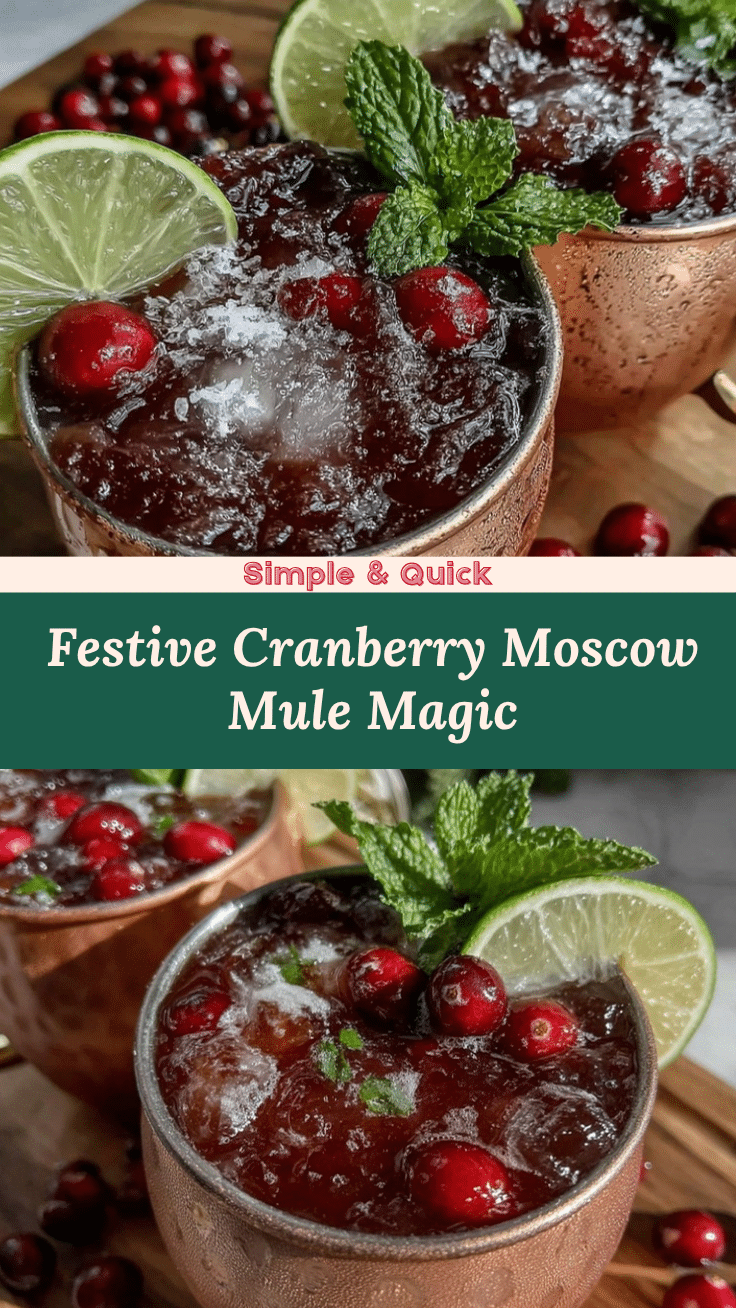 Festive Cranberry Moscow Mule recipe