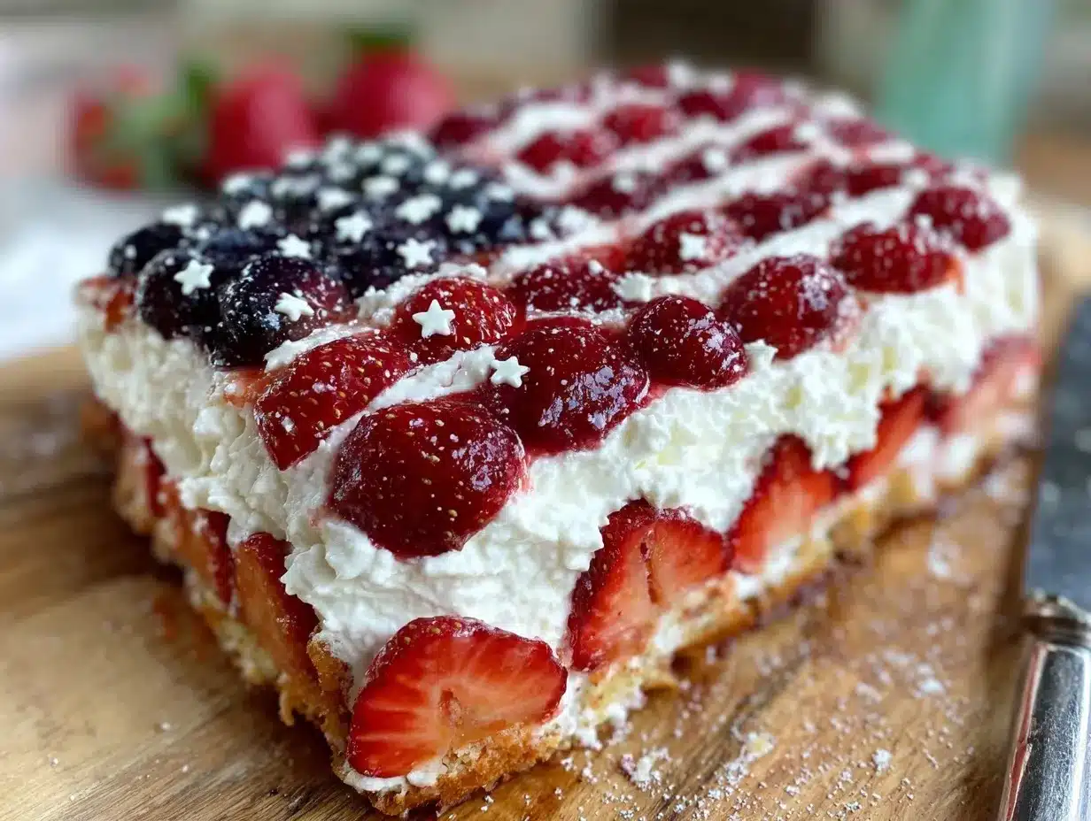 flag cake preparation steps