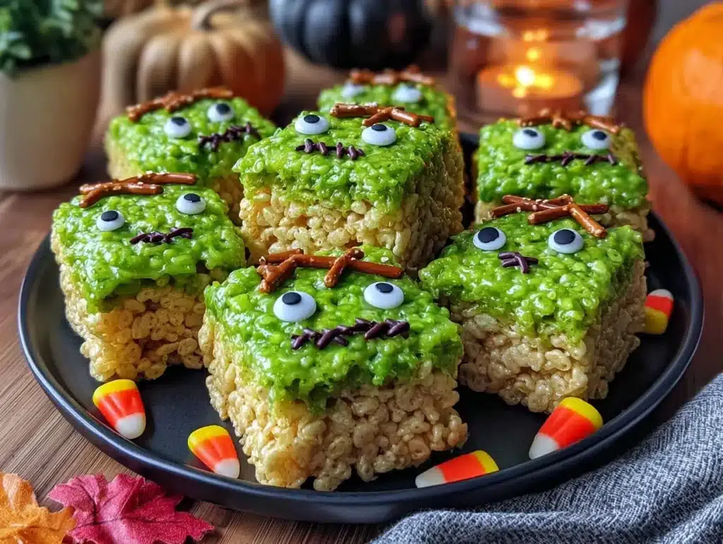 Frankenstein Rice Krispie Treats - featured image