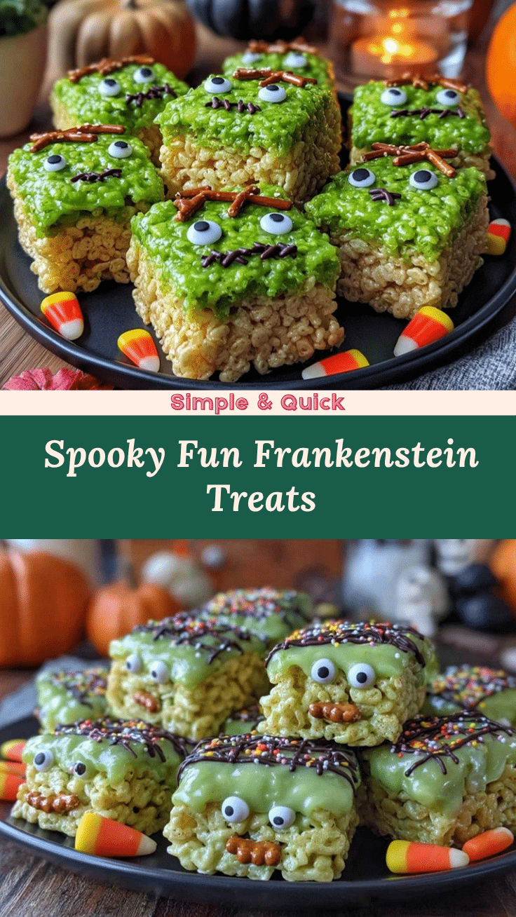 Frankenstein Rice Krispie Treats recipe