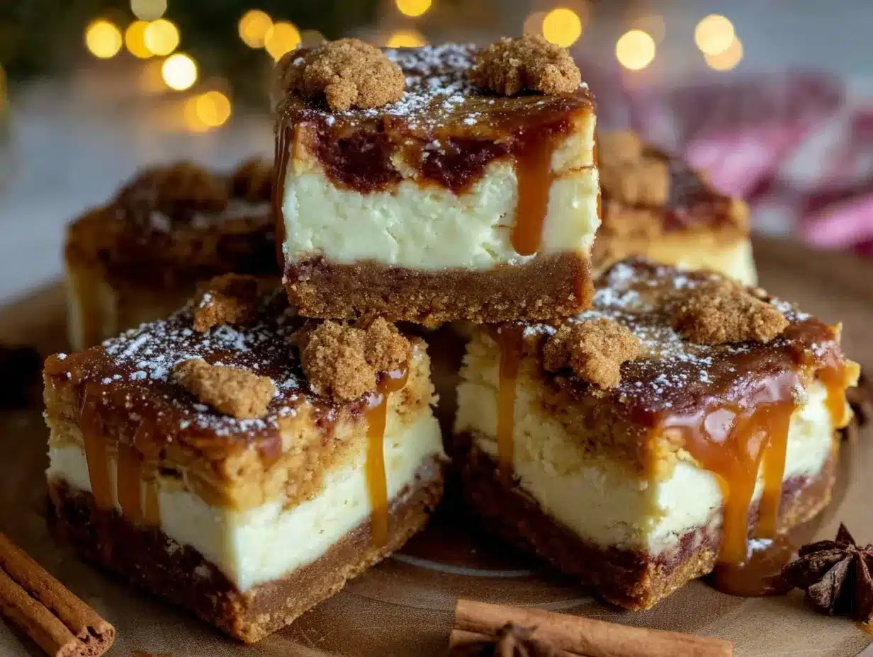 gingerbread cheesecake bars preparation steps