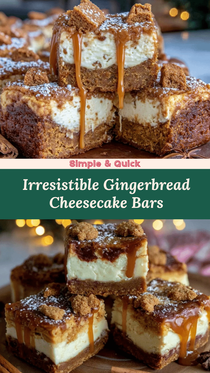 gingerbread cheesecake bars recipe
