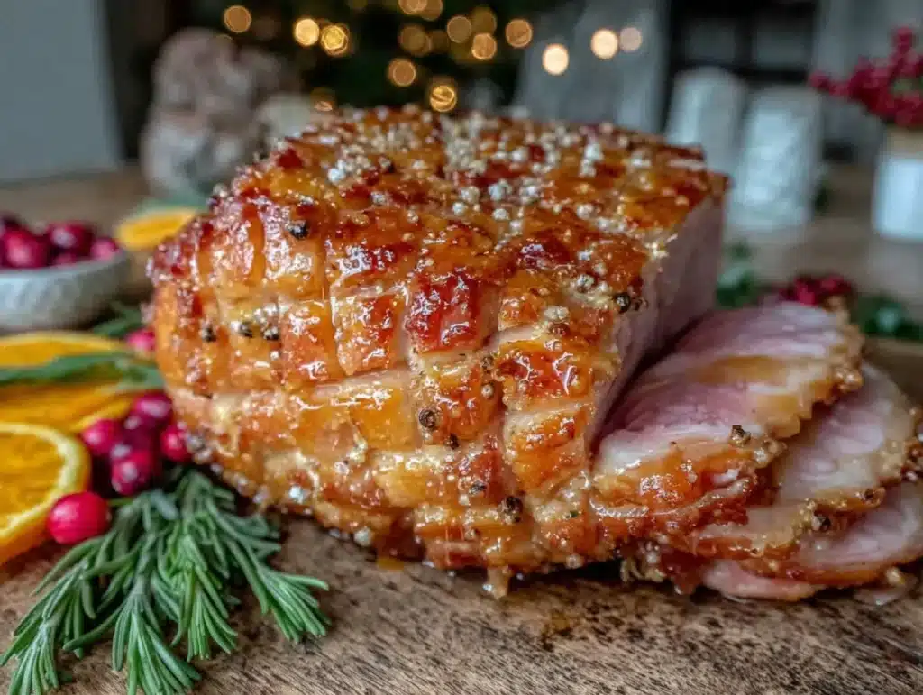 honey glazed Christmas ham - featured image