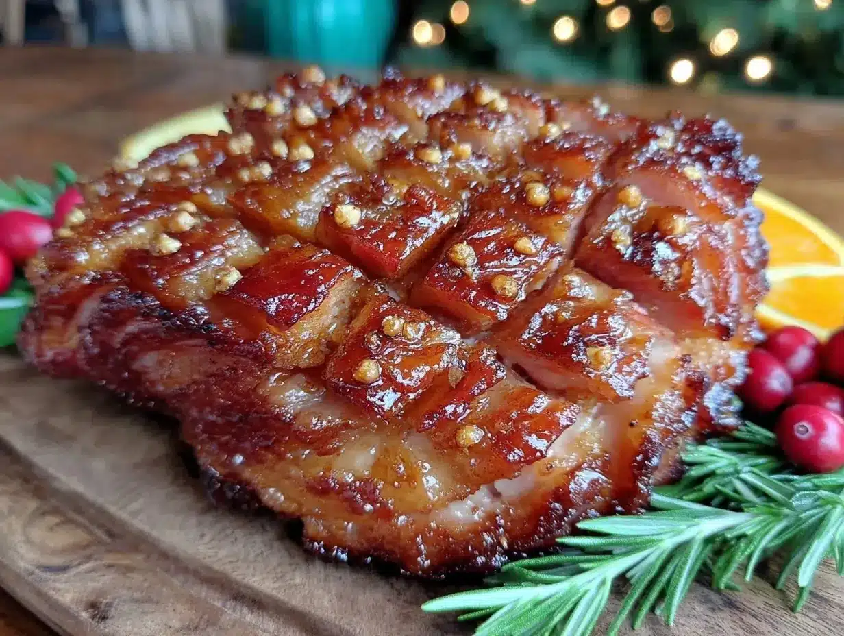 honey glazed Christmas ham preparation steps