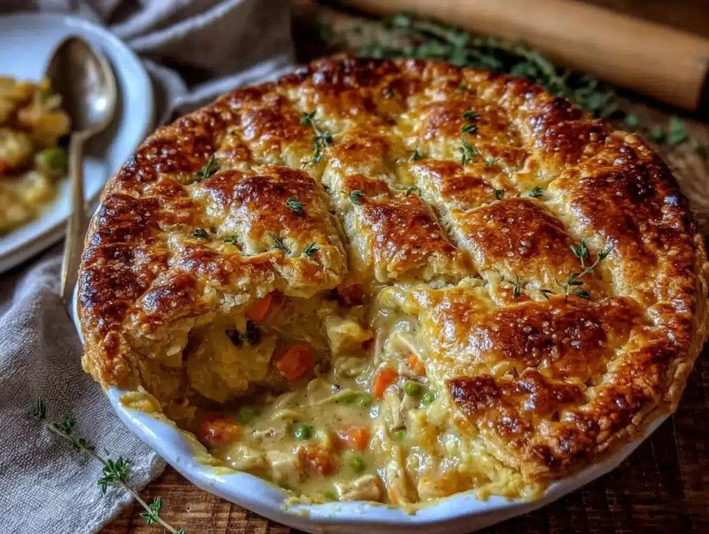 leftover turkey pot pie - featured image