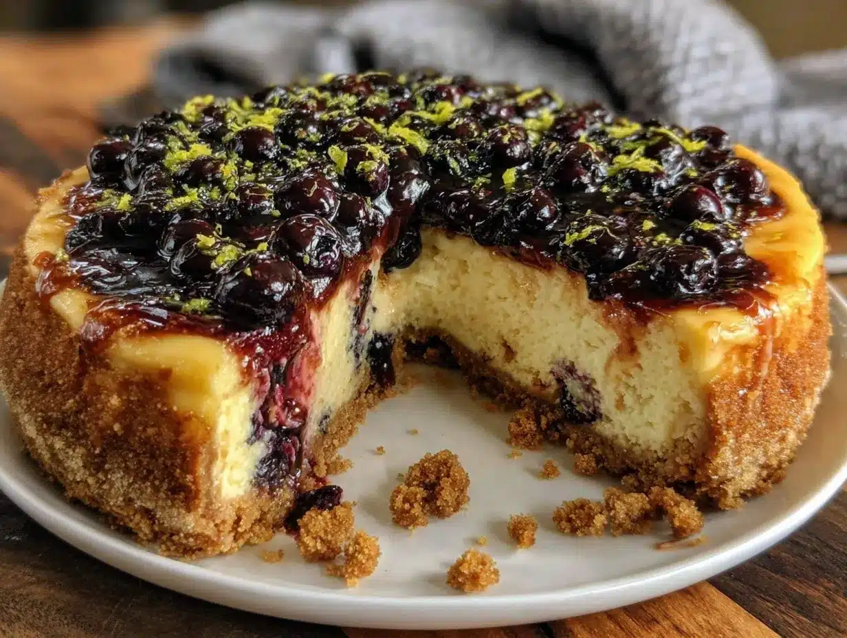 lemon blueberry cheesecake preparation steps