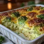 loaded broccoli cheese casserole - featured image