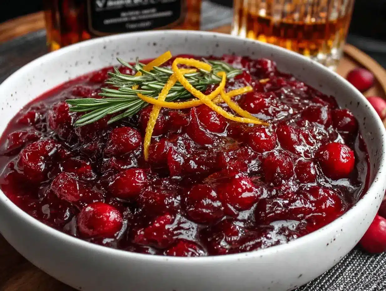 Maple Bourbon Cranberry Sauce preparation steps