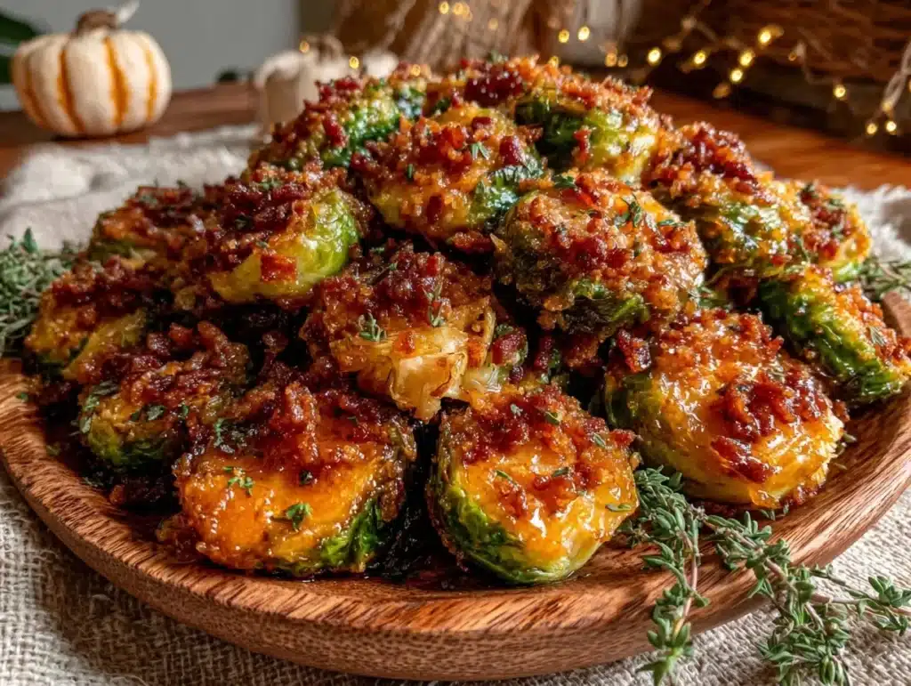 maple roasted Brussels sprouts - featured image