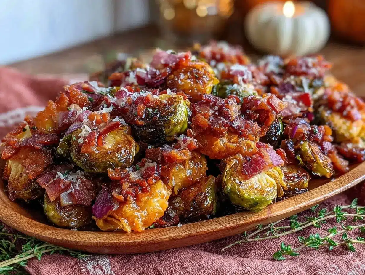 maple roasted Brussels sprouts preparation steps