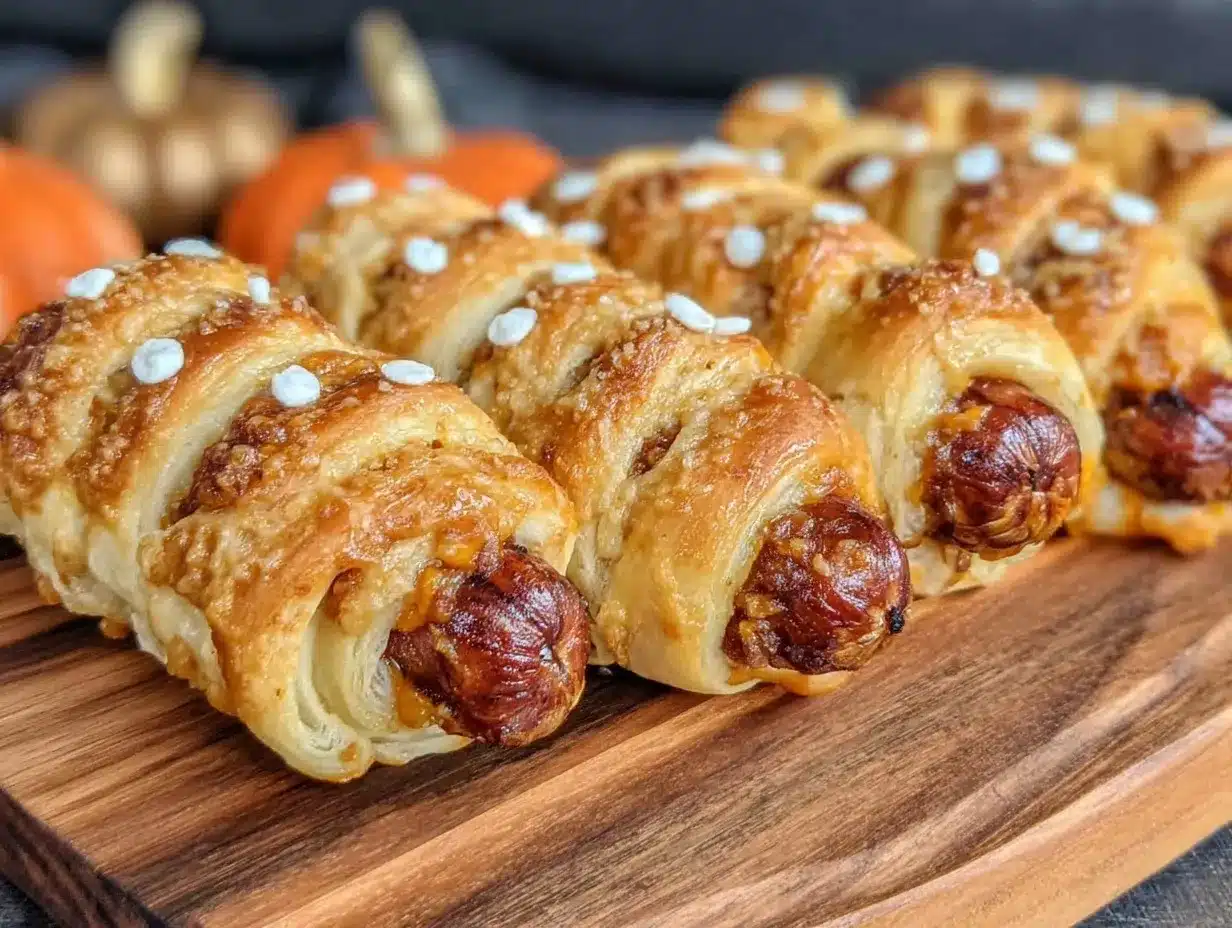 mummy hot dogs preparation steps