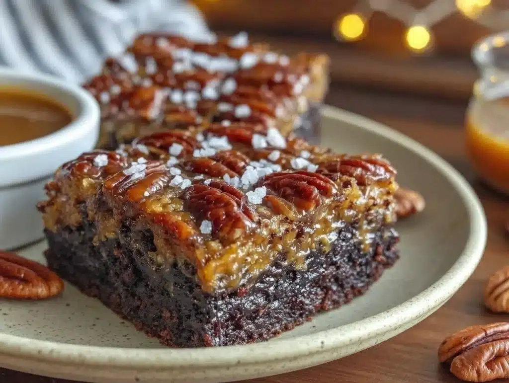 pecan pie brownies - featured image