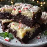peppermint bark brownies - featured image