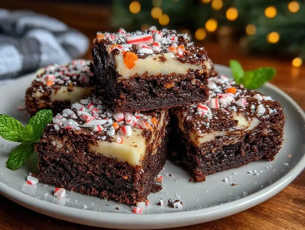 peppermint bark brownies preparation steps