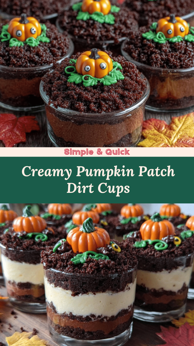 pumpkin patch dirt cups recipe