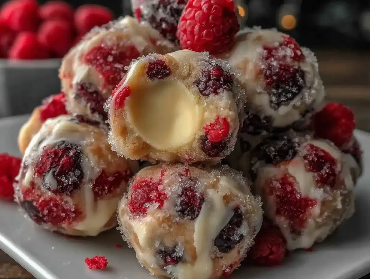 raspberry white chocolate truffles preparation steps