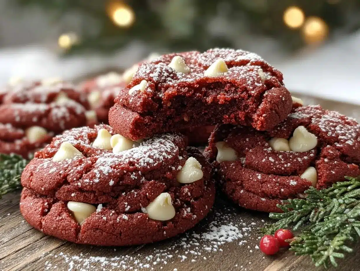 Red Velvet Christmas Cookies preparation steps