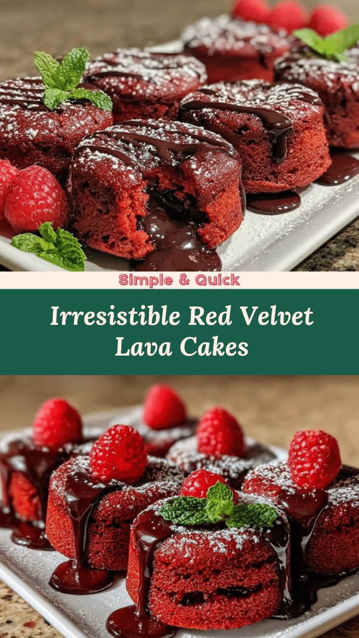 Red Velvet Molten Lava Cakes recipe