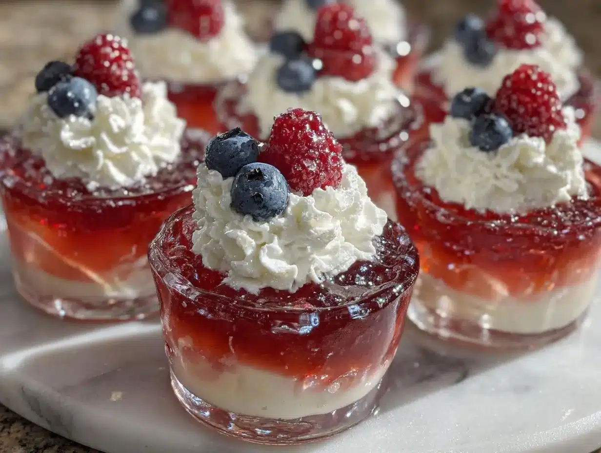 red white blue jello shots preparation steps